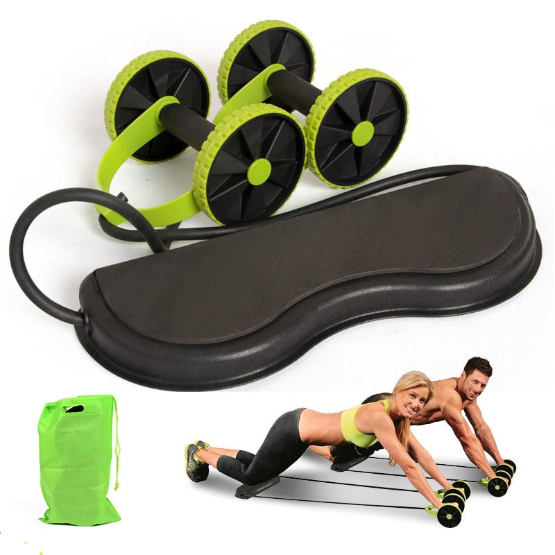 AB Wheels Abdominal Roller Resistance Bands Pull Rope Exercise at Home for Abdominal Muscle Trainer Exerciser Fitness Equipment
