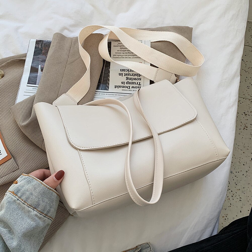 Big Capacity PU Leather Handbag Bags for Women 2021 Tend Branded Large Shoulder Handbags Women's Crossbody Purses