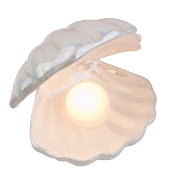 Shell Pearl Light-ceramic Pearl In Shell Night Lamp
