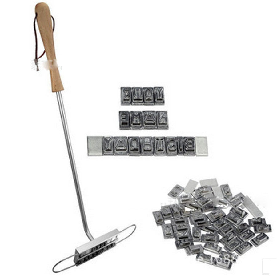 BBQ Barbecue Branding Iron Signature Name Marking Stamp Tool Meat Steak Burger 55 x Letters and 8 spaces