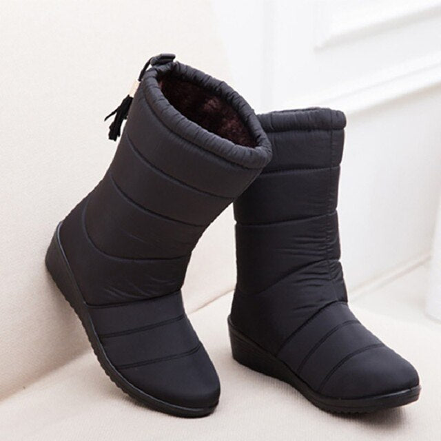 2020 Snow Boots Waterproof Ankle Boots For Women Boots Female Winter Shoes Women Booties Plush Warm Women Winter Boots Mujer