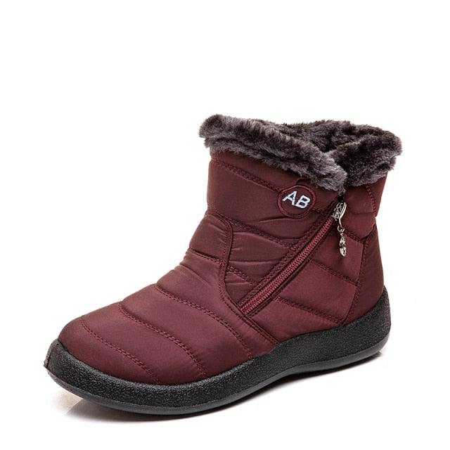 Women Boots Waterproof Snow Boots Female Plush Winter Boots Women Warm Ankle Botas Mujer Winter Shoes Woman Plus Size 43