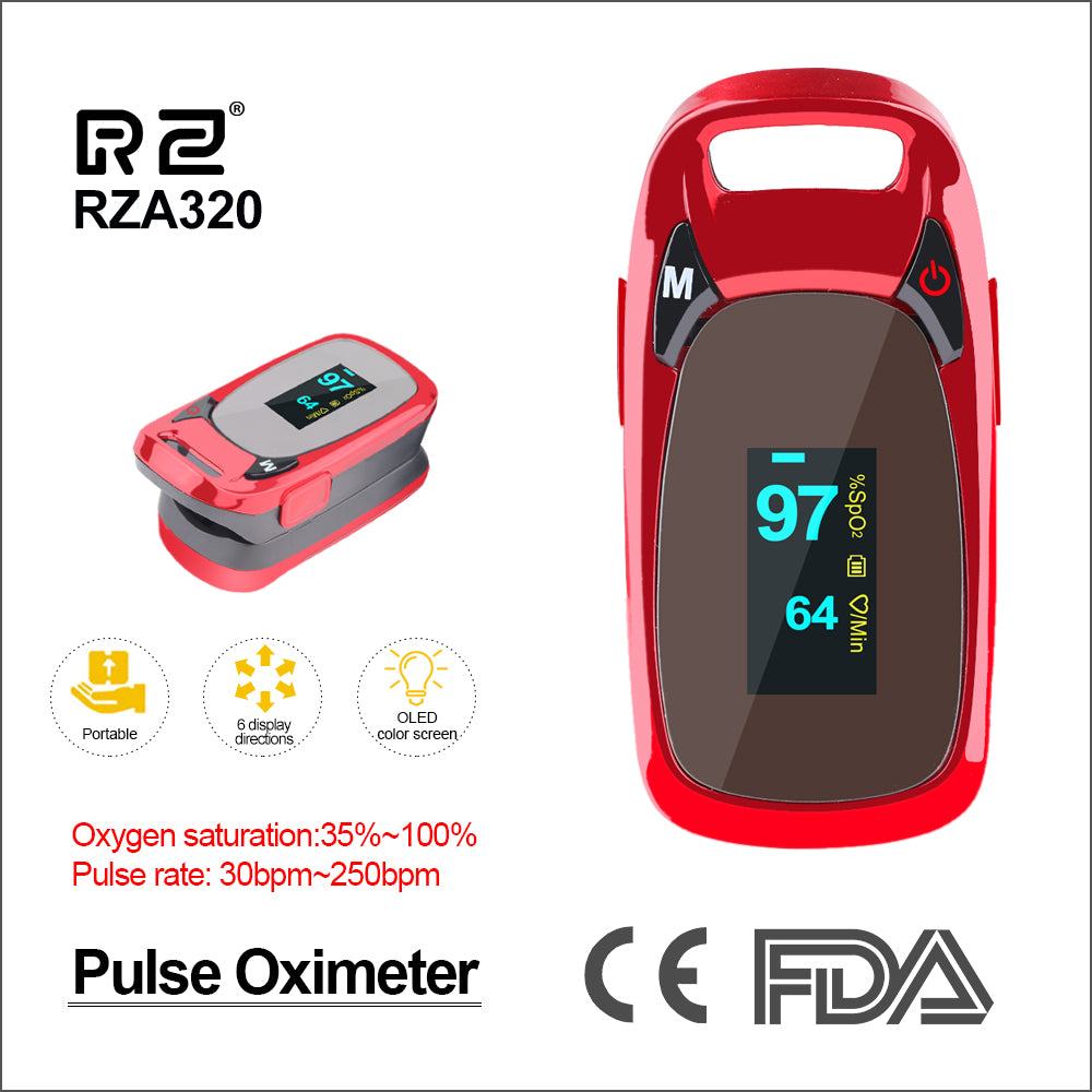 RZ Portable Finger Oximeter Fingertip PulseOximeter Medical Equipment With OLED Display Heart Rate Spo2 PR Pulse Oximeter