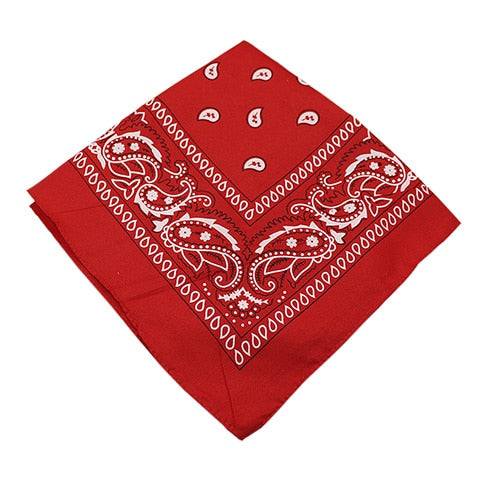 Bandana kerchief Unisex Hip Hop Black Hair Band Neck Scarf Sports Headwear Wrist Wraps Head Square Scarves Print Handkerchief