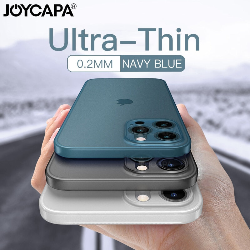 Ultra Thin Matte Phone Case For iPhone 12 11 Pro Max X XR XS Max 7 6 6s 8 Plus SE 2020 Lens Full Cover Shockproof Frosted Case