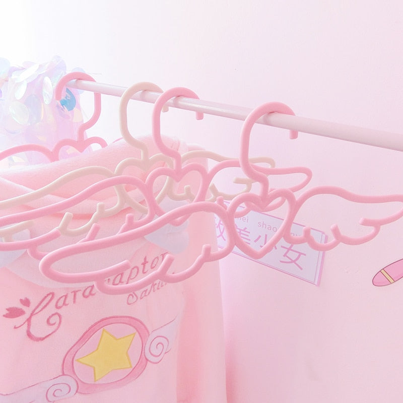 5/10PCS Set Angel Wing Shape Traceless Non-Slip Hanger Wardrobe Organizer For Home Hotel Clothes Hangers Scarf Tie Hook lelakaya