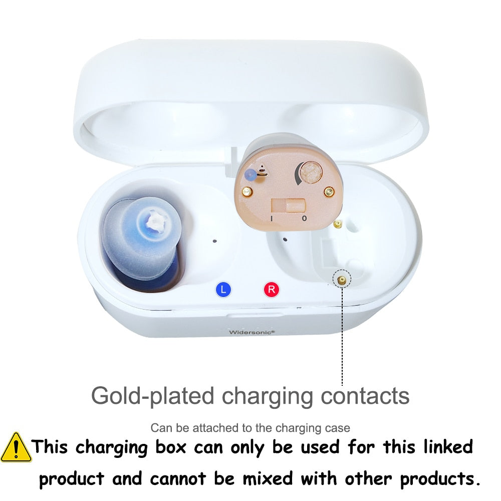 2021 Rechargeable Hearing Aid Audifonos Intelligent ITC  Invisible Earbuds Adjustable Tone Sound Amplifier In-Ear Hearing Device