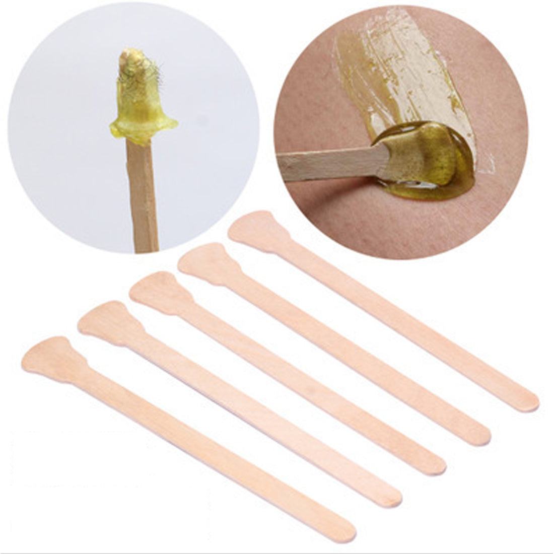 50PCS/10PCS Waxing Wax Wooden Disposable Bamboo Sticks Spatula Tongue Depressor Kit Beauty Tool Hair Removal Cream Depilatory