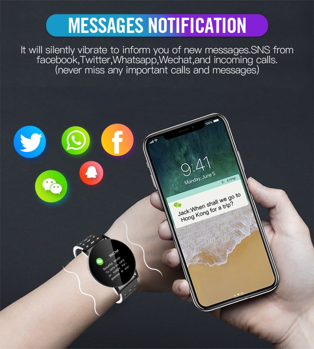 2021 Bluetooth Smart Watch Men Blood Pressure Smartwatch Women Watch Sport Tracker WhatsApp For Android IOS Smart Clock