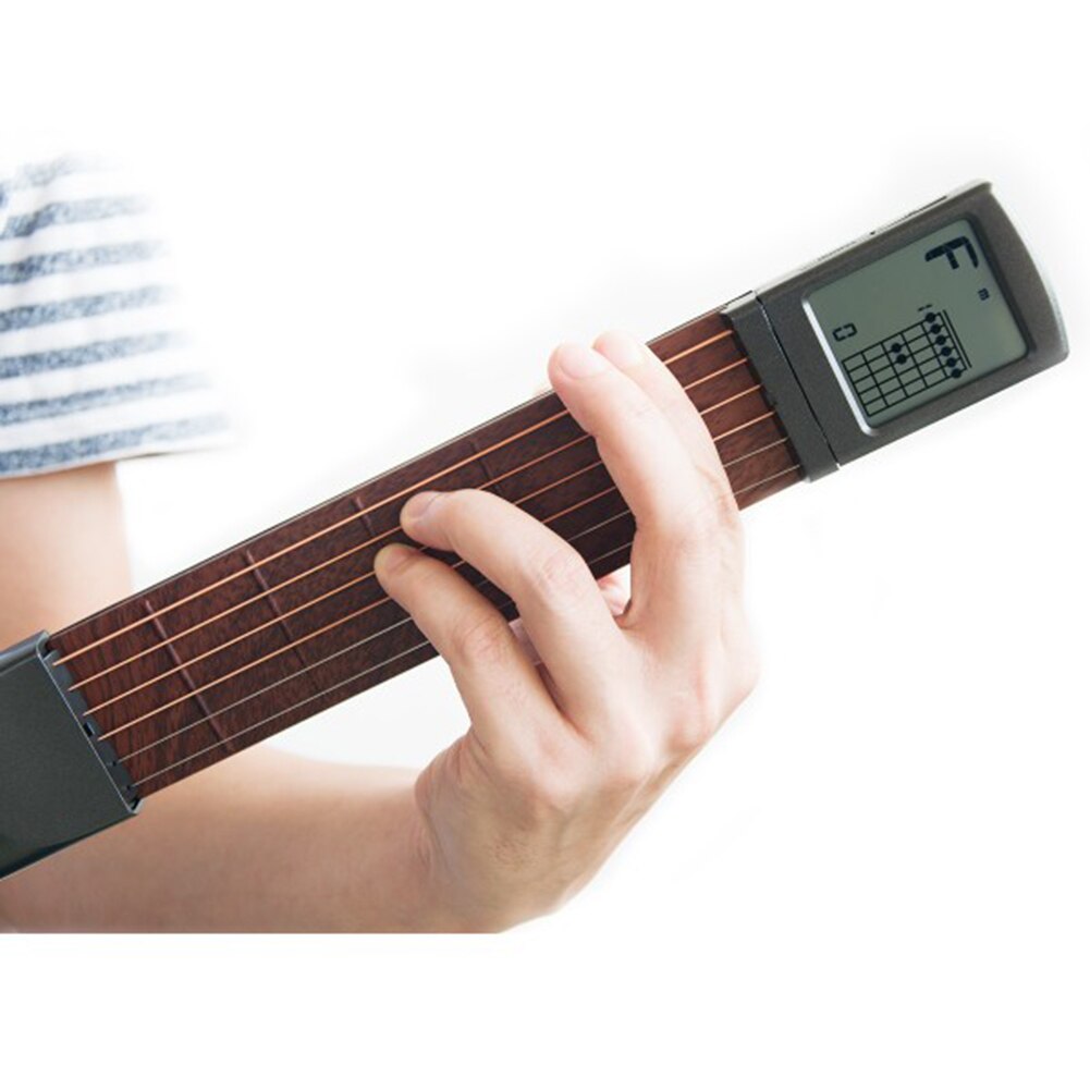SOLO Portable Guitar Chord Trainer Pocket-Guitar Practice Tools LCD Musical Stringed Instrument Chord Trainer Tools for Beginner