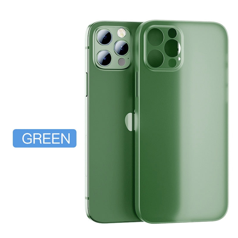 Ultra Thin Matte Phone Case For iPhone 12 11 Pro Max X XR XS Max 7 6 6s 8 Plus SE 2020 Lens Full Cover Shockproof Frosted Case