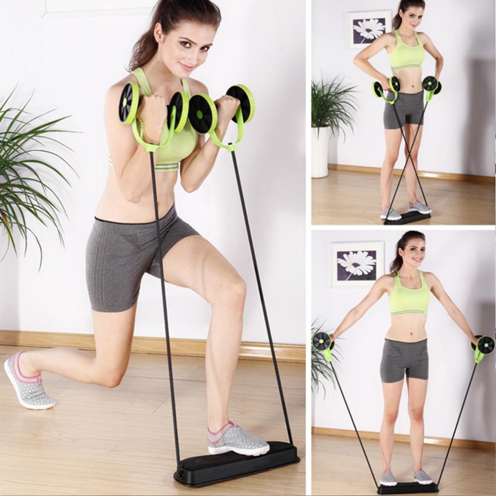 AB Wheels Abdominal Roller Resistance Bands Pull Rope Exercise at Home for Abdominal Muscle Trainer Exerciser Fitness Equipment