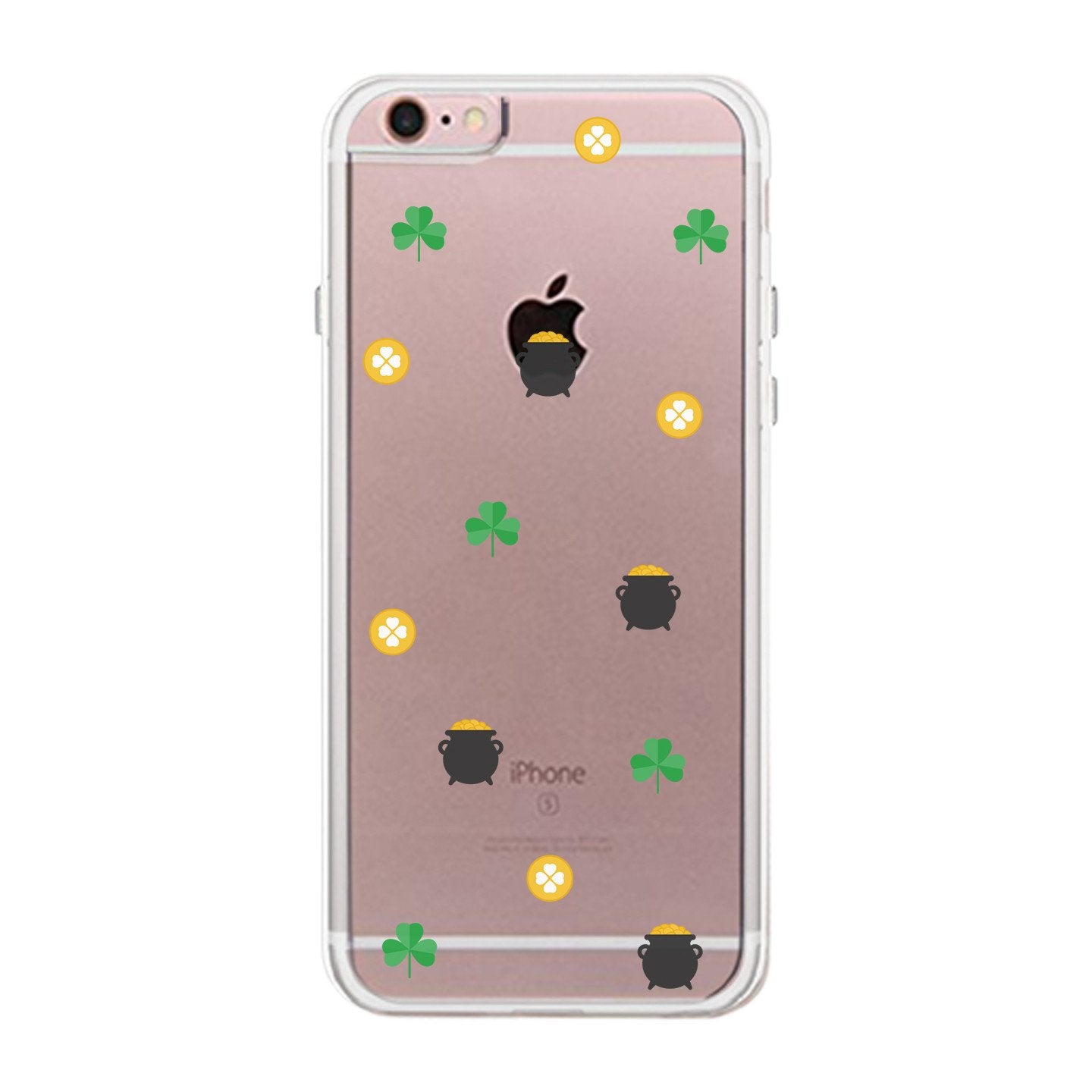 St Patrick's Day Pattern Clear Phone Case Cute Design Jelly Case