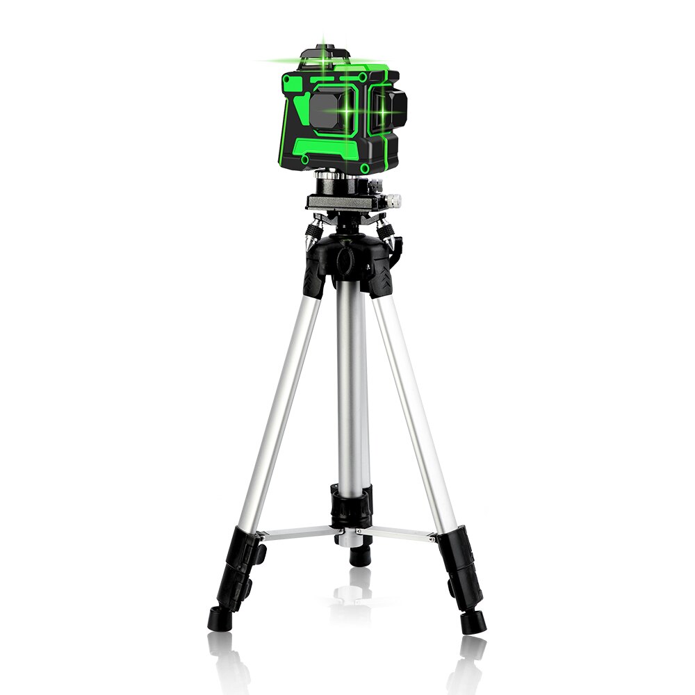 12 Lines 3D Green Laser Level Self-Leveling 360 Degrees Horizontal And Vertical Cross Lines Green Laser Line With Tripod Battery