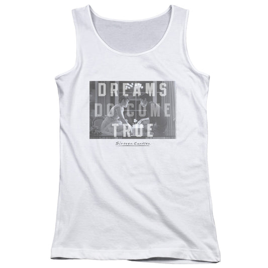 Sixteen Candles/dreamers - Juniors Tank Top - White
