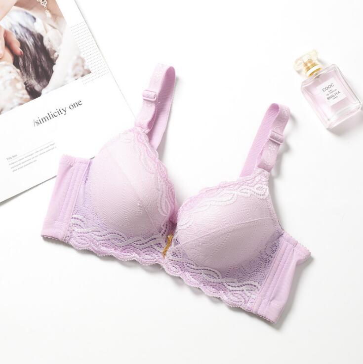Thick cup sexy beauty push up bras lace back closure bralette