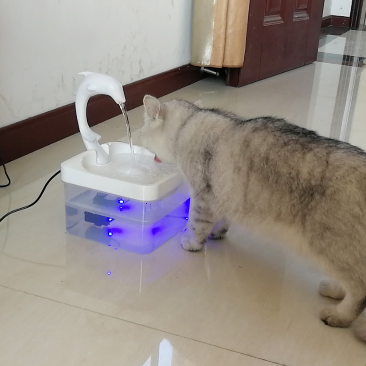 2L Pet Water Fountain Cat Swan Neck Pet Cat Dog Automatic Drinker Fountain Water Dispenser For Cats Dogs 2021 New