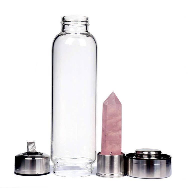 500ML Crystal Healing Bottle - CRYSTALS ONLY