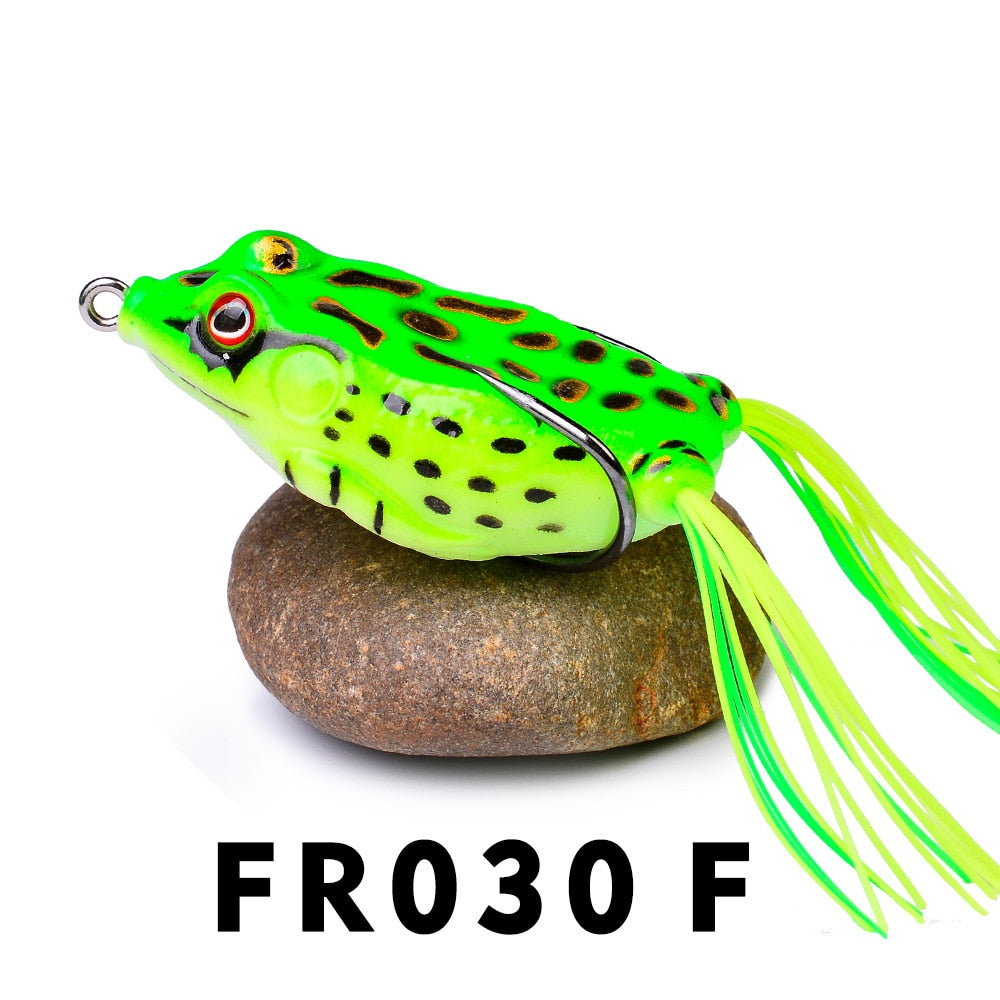 1 Pcs 5G 8.5G 13G 17.5G Frog Lure Soft Tube Bait Plastic Fishing Lure with Fishing Hooks Topwater Ray Frog Artificial 3D Eyes