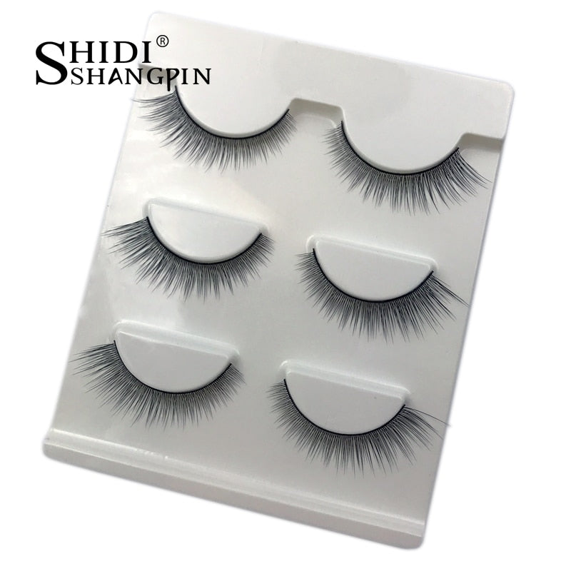 3 pairs Natural False Eyelashes eyelash Extension full strip lash makeup tool Maquillage cilia cilios Eye lashes Faux Cilios