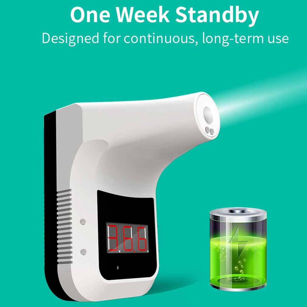 【VIDEO】K3 Non-contact Infrared Thermometer Wall-mounted Thermometer High Precision Desktop Automatic Induction Thermometer