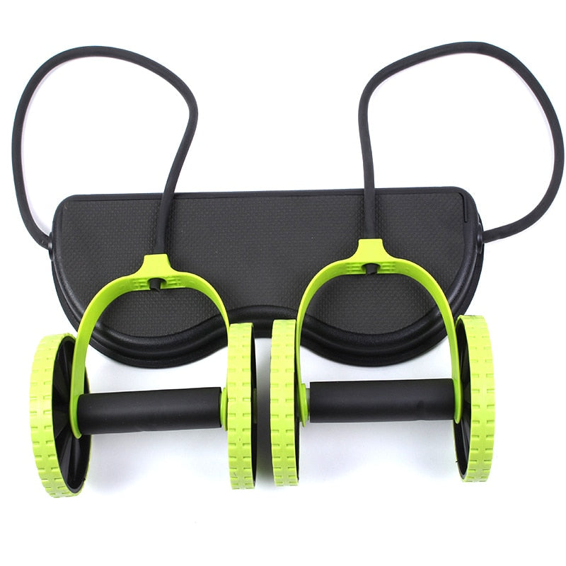AB Wheels Abdominal Roller Resistance Bands Pull Rope Exercise at Home for Abdominal Muscle Trainer Exerciser Fitness Equipment