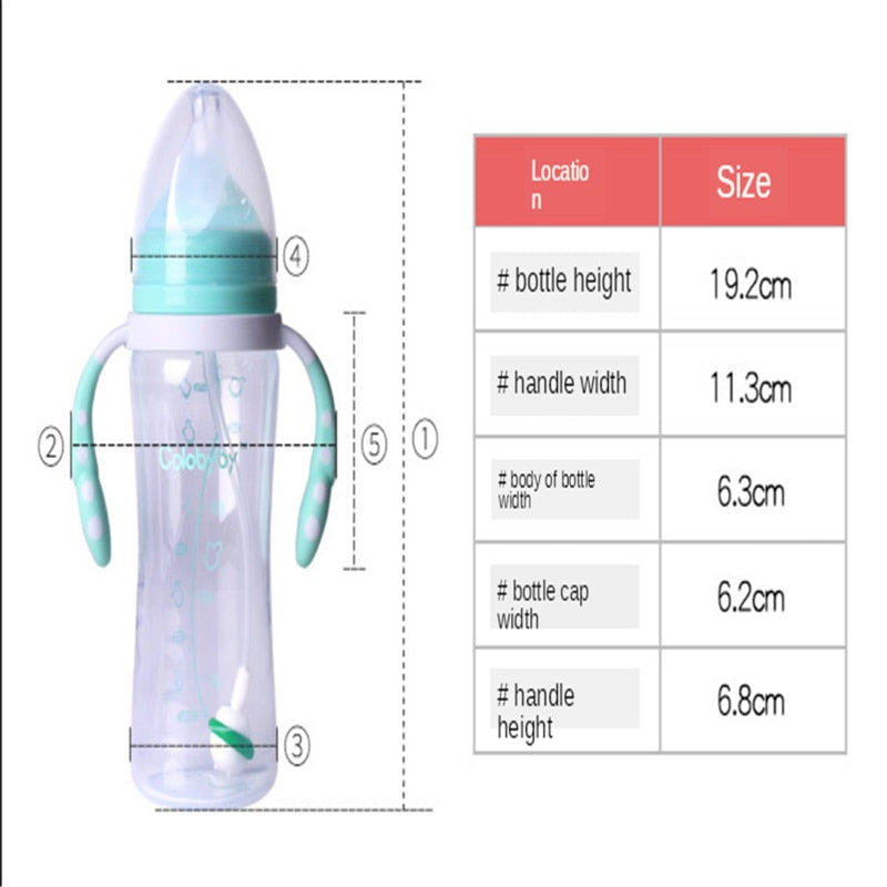 Baby Feeding Bottle Kids Cup Children Training Silicone Sippy Cute Drinking Water Straw Separation Weaning Newborn Hands-free