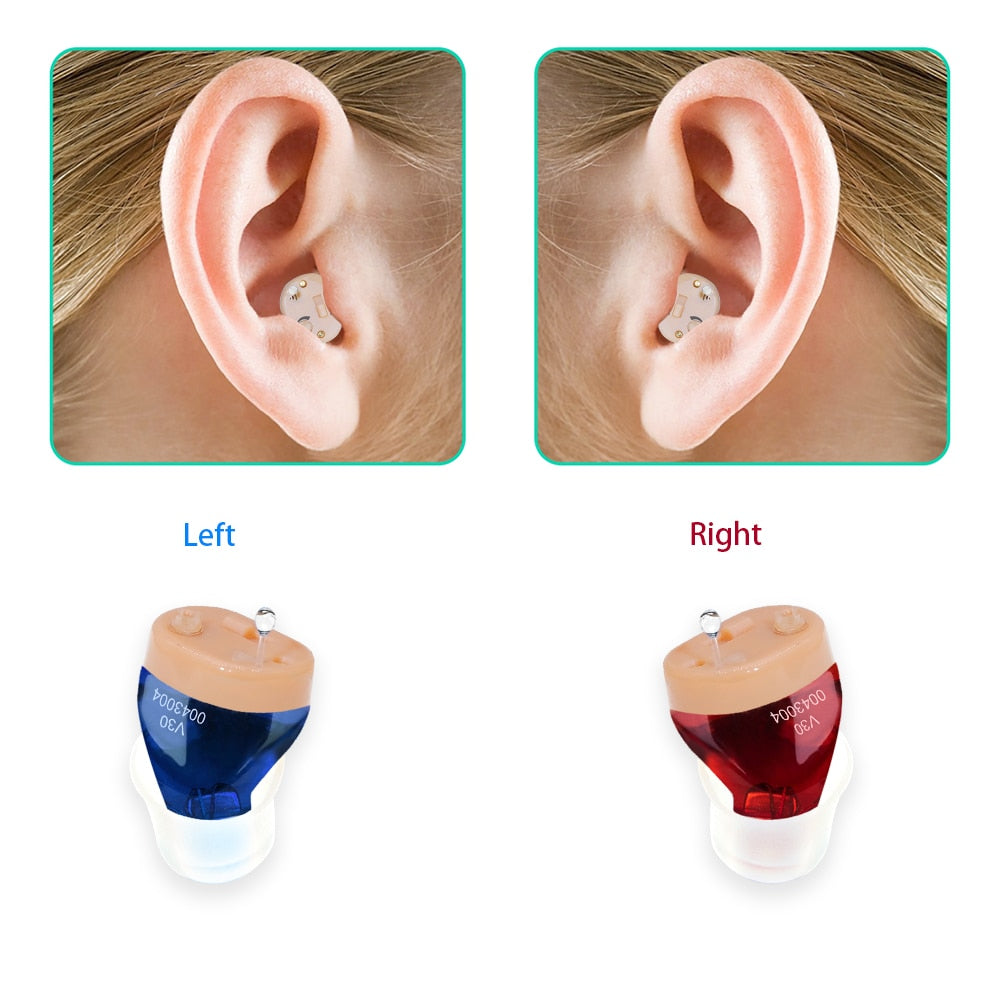 2021 Rechargeable Hearing Aid Audifonos Intelligent ITC  Invisible Earbuds Adjustable Tone Sound Amplifier In-Ear Hearing Device