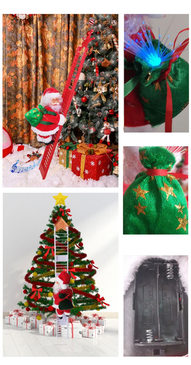 Electric Santa Claus Climbing Ladder Doll