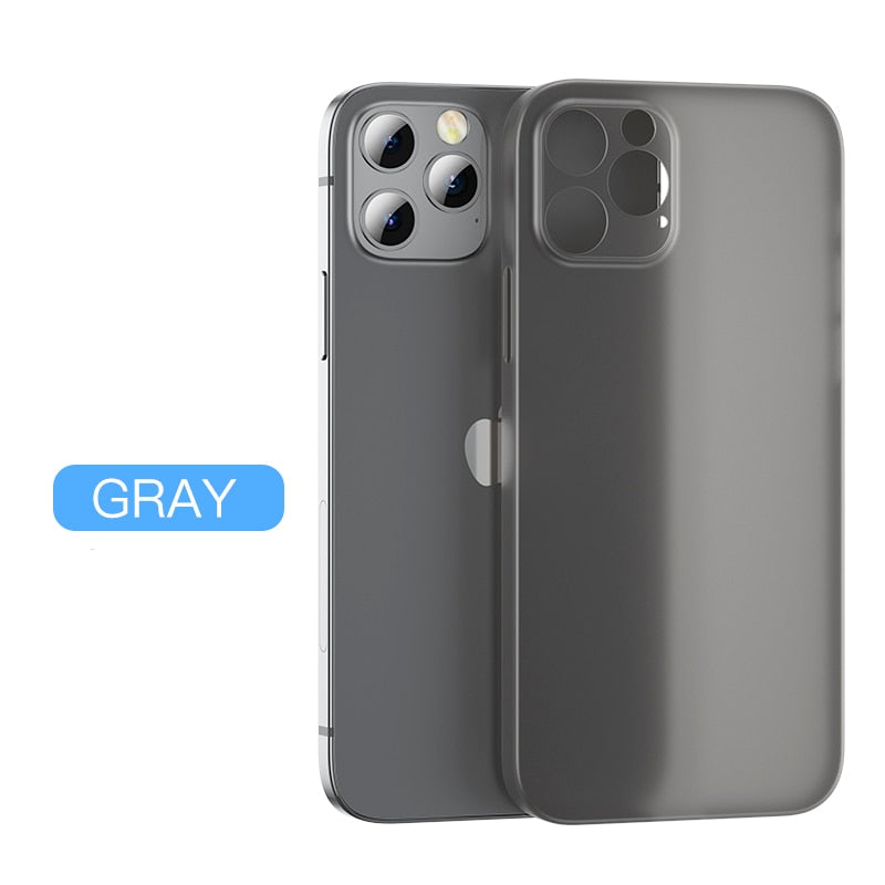 Ultra Thin Matte Phone Case For iPhone 12 11 Pro Max X XR XS Max 7 6 6s 8 Plus SE 2020 Lens Full Cover Shockproof Frosted Case