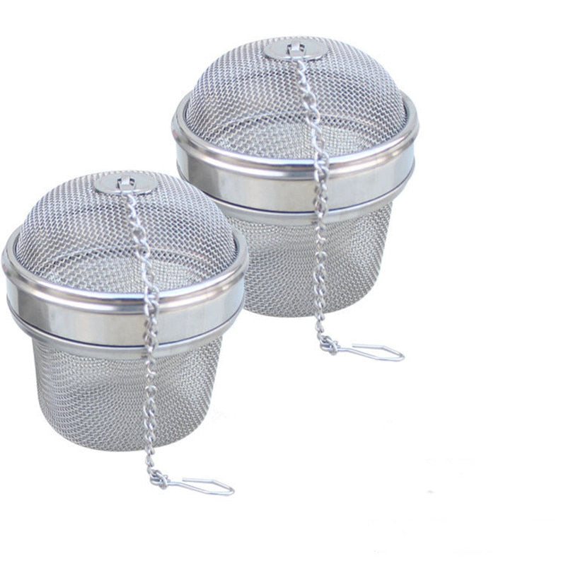 1 PCS New Essential Stainless Steel Ball Tea Infuser Mesh Filter Strainer w/hook Loose Tea Leaf Spice Home Kitchen Accessories