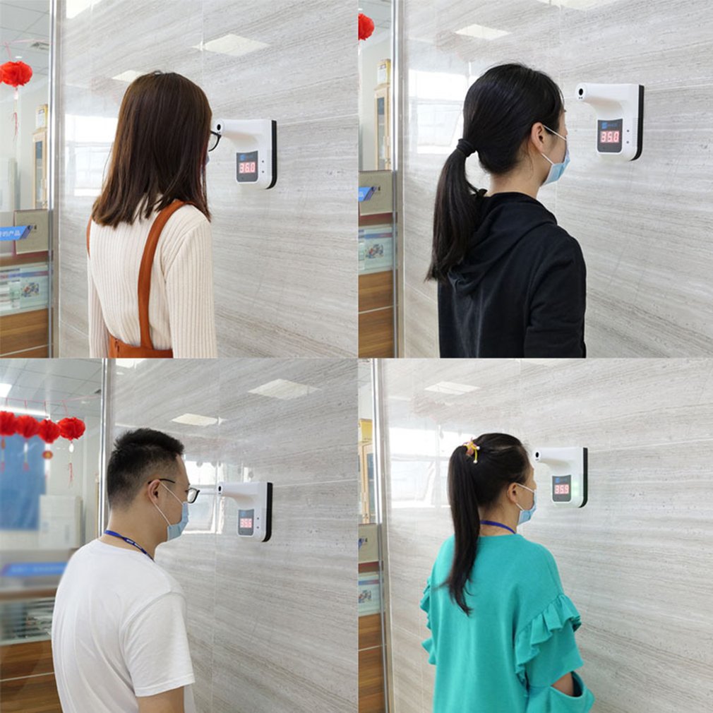 【VIDEO】K3 Non-contact Infrared Thermometer Wall-mounted Thermometer High Precision Desktop Automatic Induction Thermometer