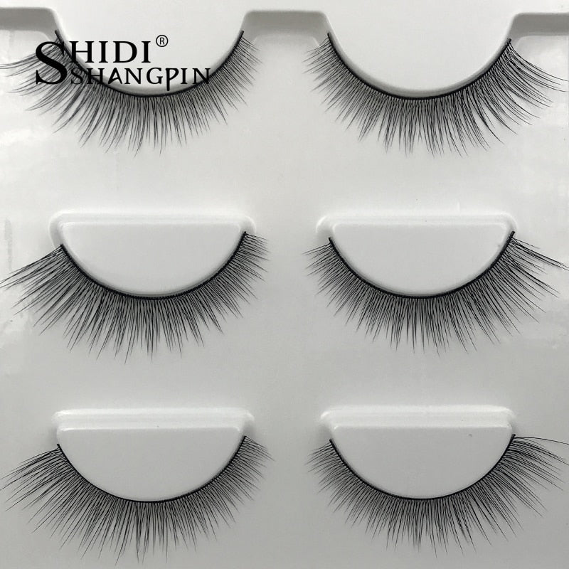 3 pairs Natural False Eyelashes eyelash Extension full strip lash makeup tool Maquillage cilia cilios Eye lashes Faux Cilios
