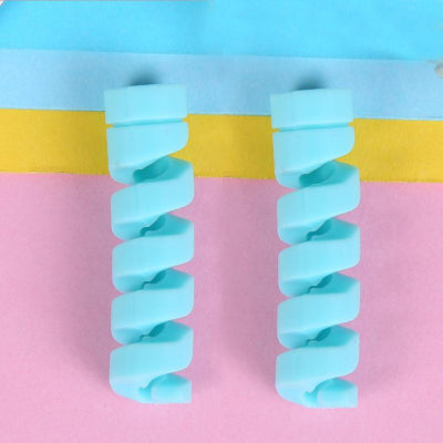Spiral Cable protector Data Line Silicone Bobbin winder Protective For iphone Samsung Android USB Charging earphone Case Cover