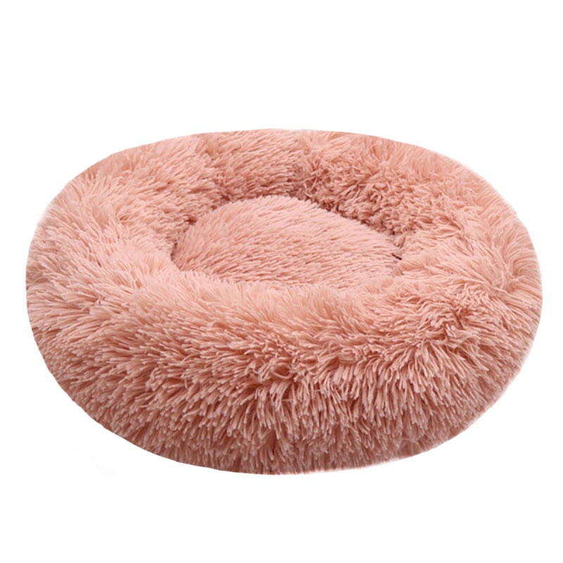 Calming Comfy Dog Bed Round Pet Lounger Cushion For Large Dogs Cat Winter Dog Kennel Christmas Puppy Mat