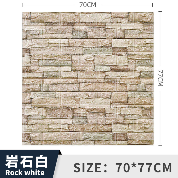 3D Wall Sticker Brick Pattern Wallpaper Self-Adhesive Waterproof