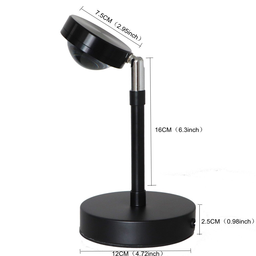 Sunset Projector Lamp Rainbow Atmosphere Led Night Light for Home Bedroom Coffee shop Background Wall Decoration USB Table Lamp