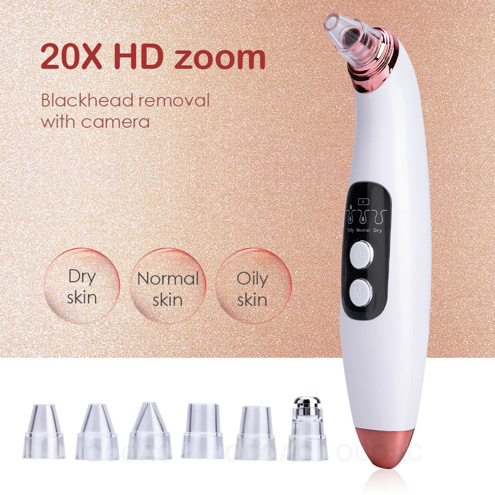 Visible Camera Blackhead Remover Face Deep Nose Cleaner Pore Acne Pimple Removal Vacuum Suction Facial Beauty Clean Skin Tool