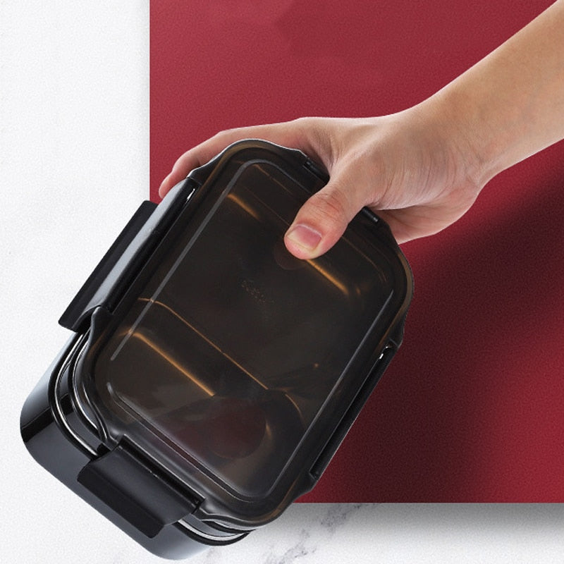 Stainless Steel Lunch Box Two-layers Box r Insulated Sealed Lunch Box Kitchen Adult Children Food Container