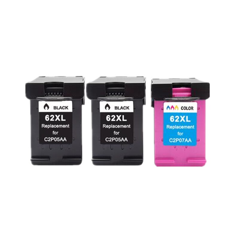 2PK Compatible Ink Cartridge 62XL for hp62 62 5640 5660 7640 5540 5544 5545 5546 5548 Officejet 5740 5741 5742 5743 5744