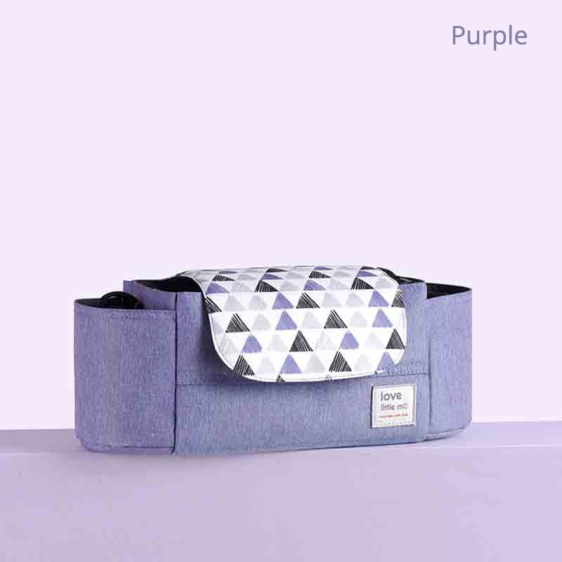 Universal Baby Stroller Organizer Expandable Diaper Bag with Shoulder Strap,Cup Holder,Zipper Pocket Stroller Accessories Travel