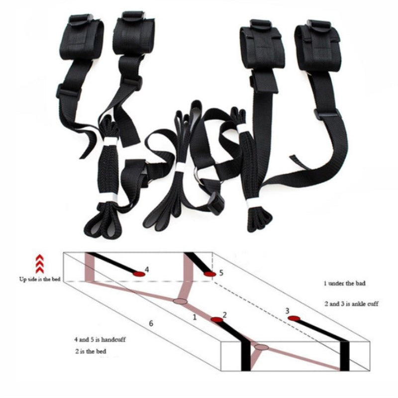 Bondage Handcuffs For Sex Open Leg Ankle Neck Cuff Strap Restraints Sex Toys For Woman Couples Slave BDSM Bondage Set Flirting