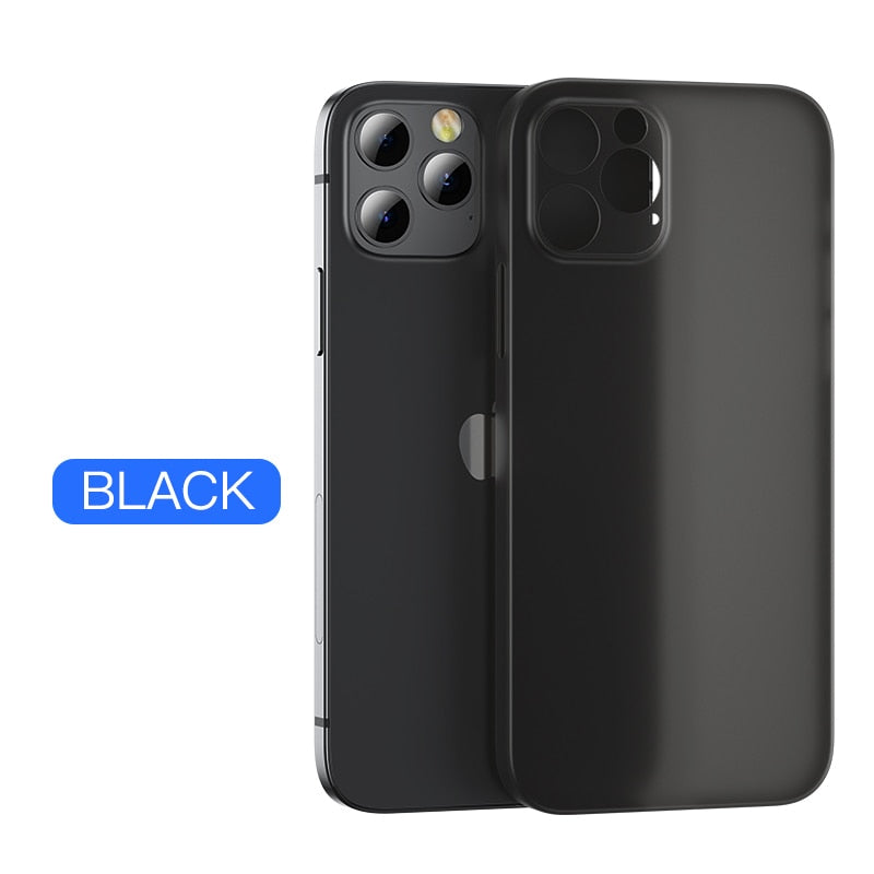 Ultra Thin Matte Phone Case For iPhone 12 11 Pro Max X XR XS Max 7 6 6s 8 Plus SE 2020 Lens Full Cover Shockproof Frosted Case