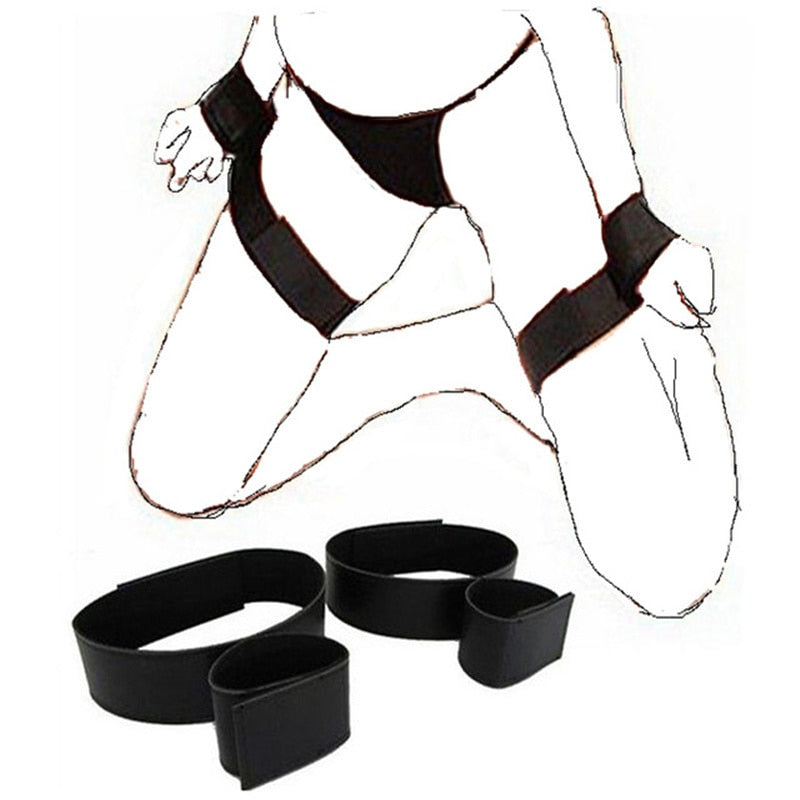 Bondage Handcuffs For Sex Open Leg Ankle Neck Cuff Strap Restraints Sex Toys For Woman Couples Slave BDSM Bondage Set Flirting