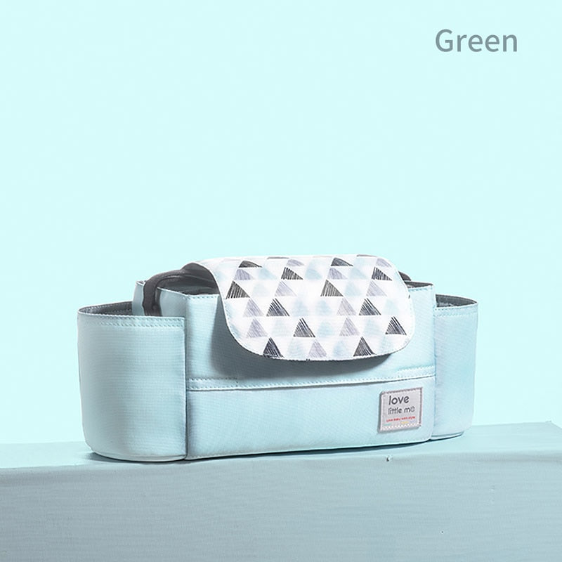 Universal Baby Stroller Organizer Expandable Diaper Bag with Shoulder Strap,Cup Holder,Zipper Pocket Stroller Accessories Travel