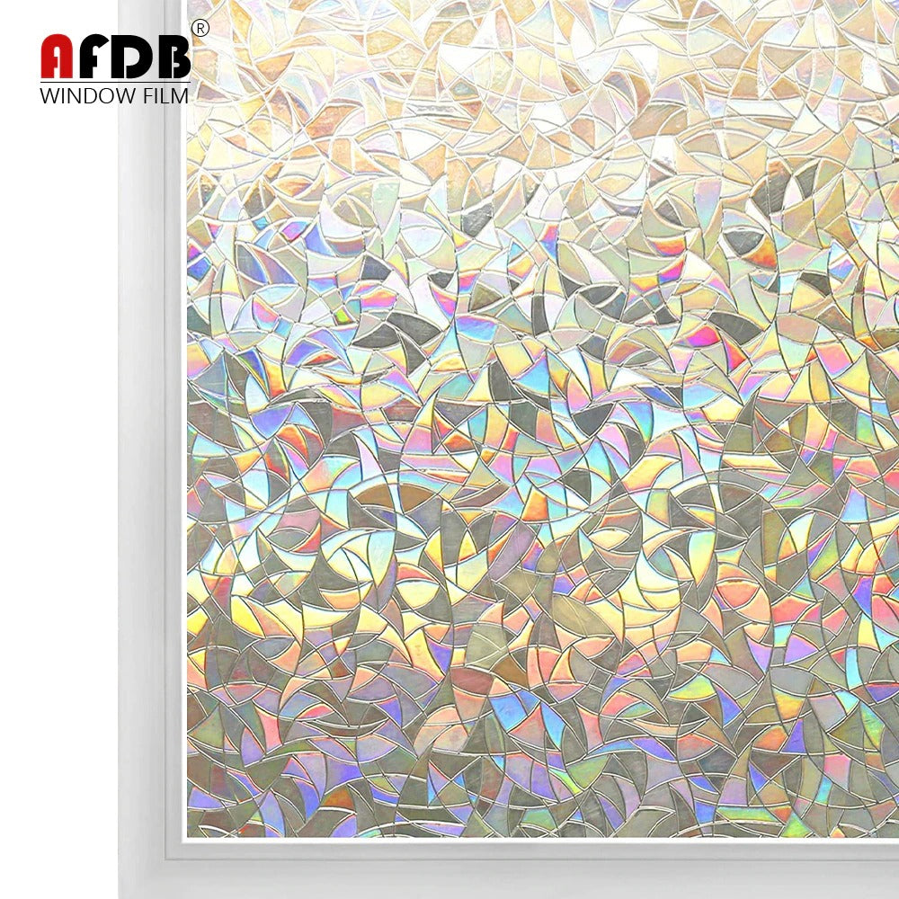 3D Rainbow Effect Window Film Stained Glass Vinyl