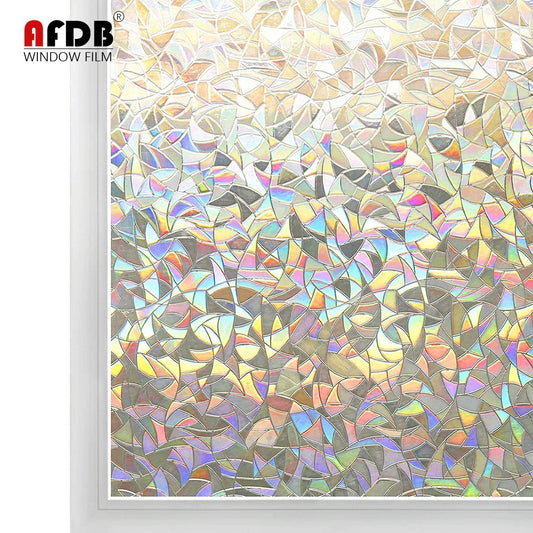 3D Rainbow Effect Window Film Stained Glass Vinyl