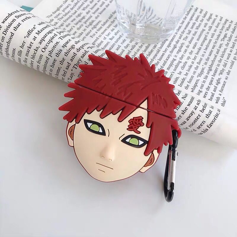 3D Japan Anime Cartoon NARUTO Kakashi Sasuke pain Gaara bluetooth headset Silicone case for airpods 1 2 Wireless charging cover