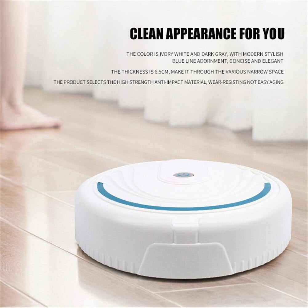 1Pc Portable Household Automatic Efficient Smart Clean Robot Vacuum Cleaner Floor Sweeping Dust Remover Easy to Use