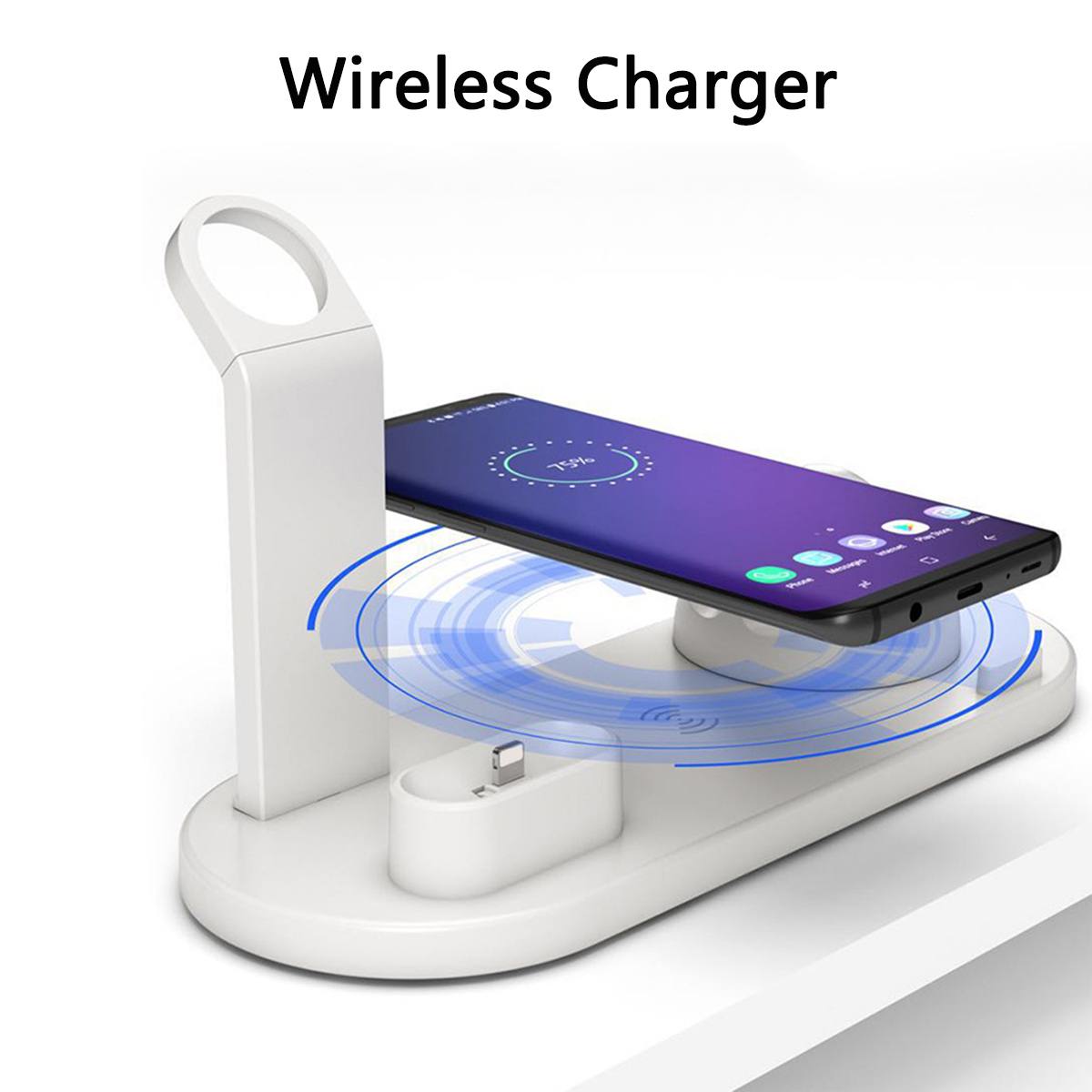 3 in 1 Qi Wireless Charging Induction Charger Stand for iPhone X XS Max XR for Airpod for Apple Watch Docking Dock Station 4in1